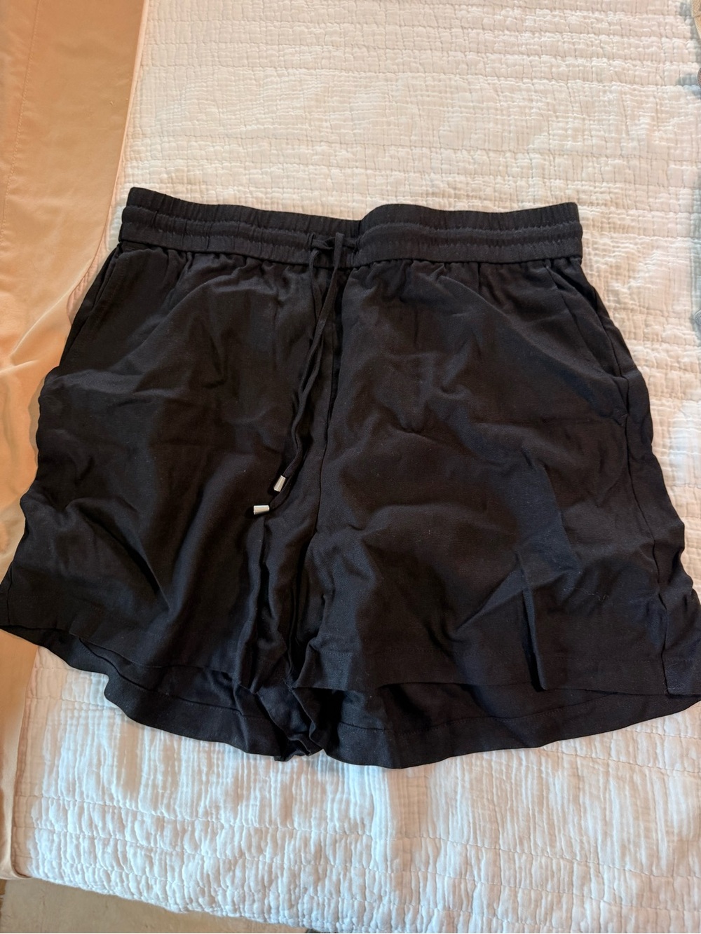 INC International Concepts Black Drawstring Athletic Shorts
